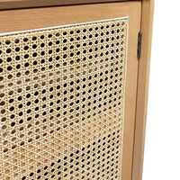 Contemporary Scandinavian Nordic Rattan Storage Cabinet