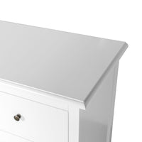 Hamptons Heritage 7 -Drawer Tallboy Dresser with Classic Turned Legs and Dentil Molding Design