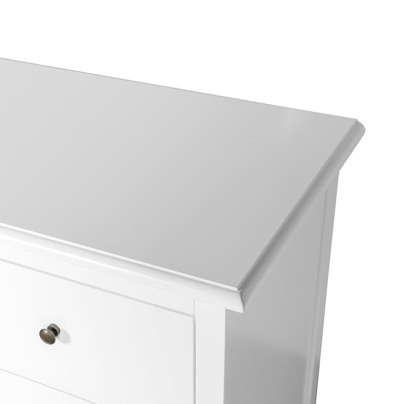 Hamptons Heritage 7 -Drawer Tallboy Dresser with Classic Turned Legs and Dentil Molding Design