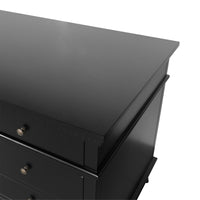 New England Hamptons Executive Desk with Dentil Moulding & Turned Legs – 6 Drawer 1 cupboard Pedestal Study Desk
