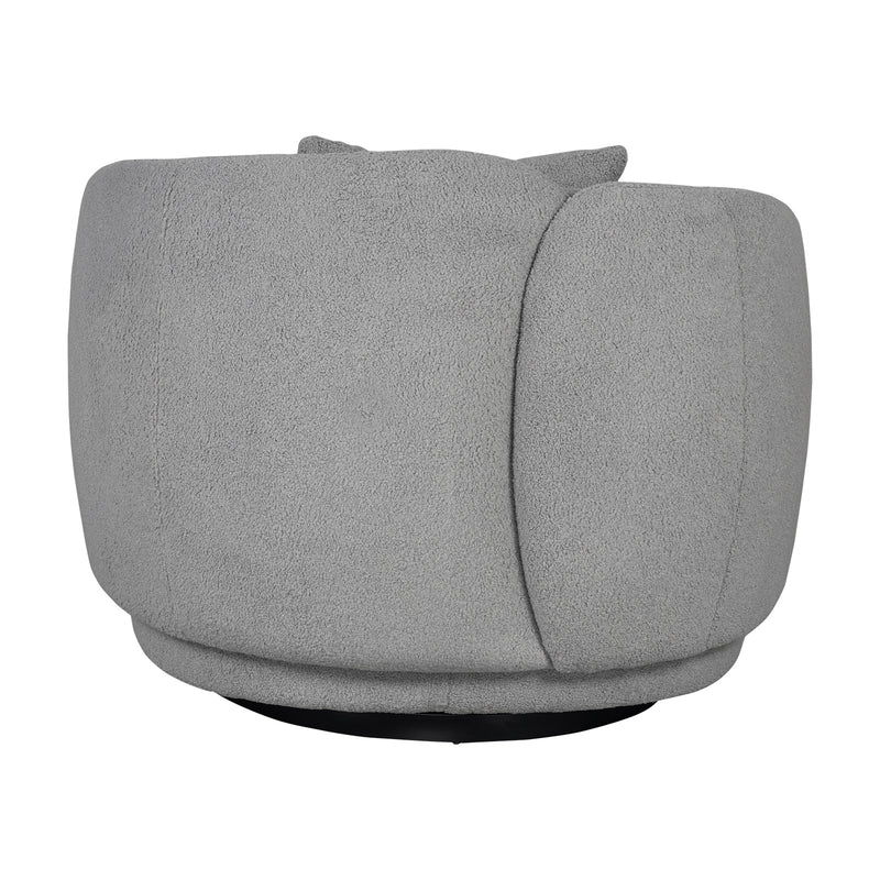 Tulip Blossom Boucle Swivel Lounge Armchair