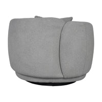 Tulip Blossom Boucle Swivel Lounge Armchair