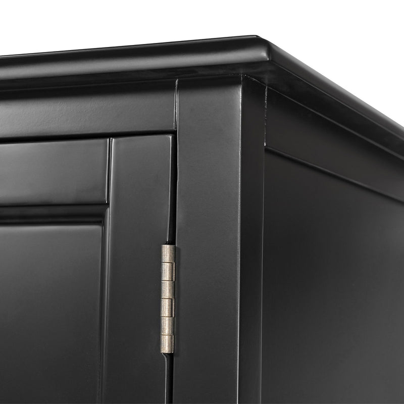 French Provincial Rustic Charm Glass-Door TV Entertainment Unit