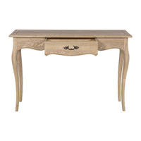French Provincial Console Hall Table in Natural Oak