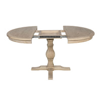 Hamptons Extendable/French Provincial Pedestal Round 100-150cm Extendable Dining Table NATURAL ASH