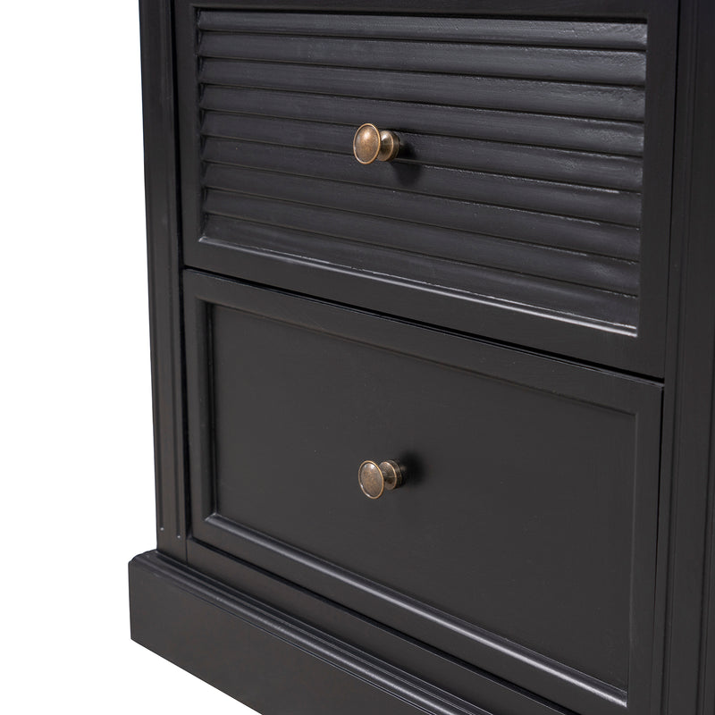 Hamptons Coastal Seaside 2 Drawer Bedside Table(Upgraded Height)