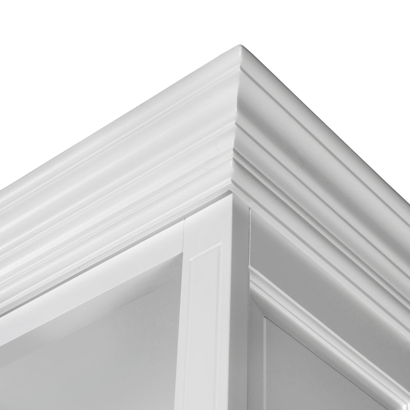 Hamptons Halifax 3 Bay Buffet and Hutch Bookcase with Ladder