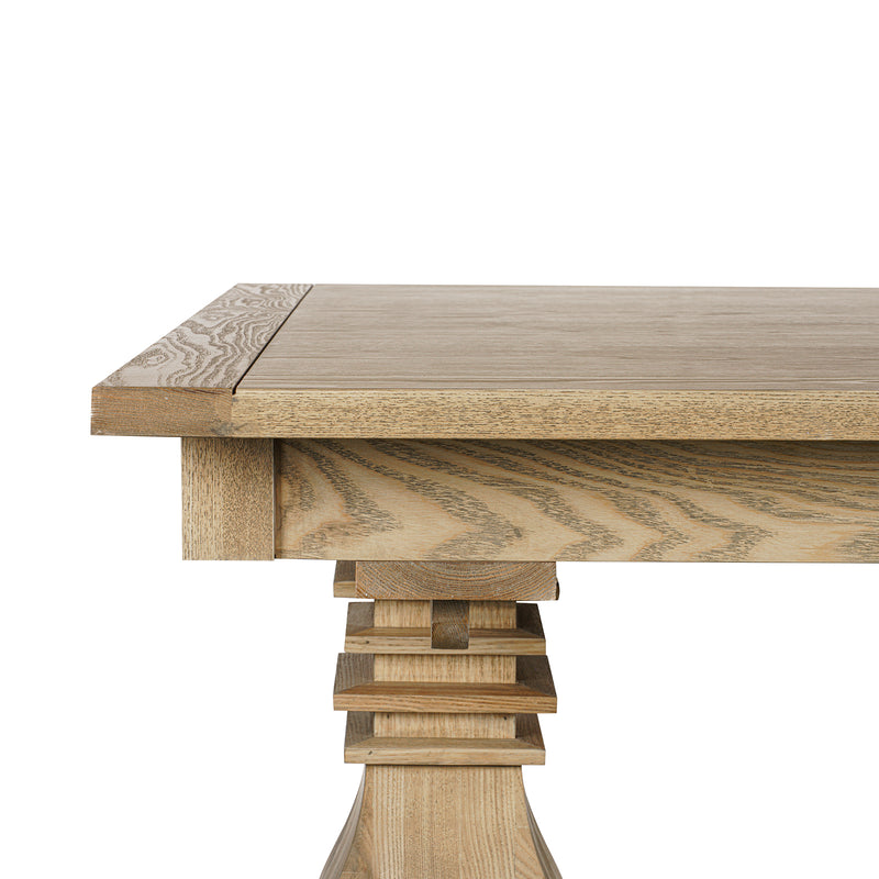 Classic Hamptons Natural Ash Extendable Pedestal Dining Table 180–260cm( Starting 6-8 seater)