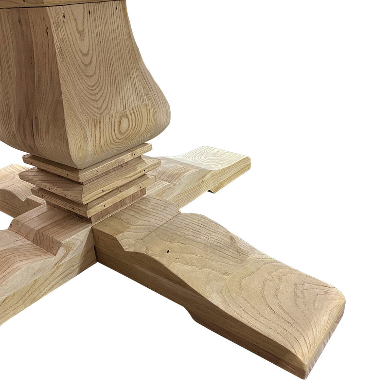 French Provincial Chateau Pedestal Square Dining Table