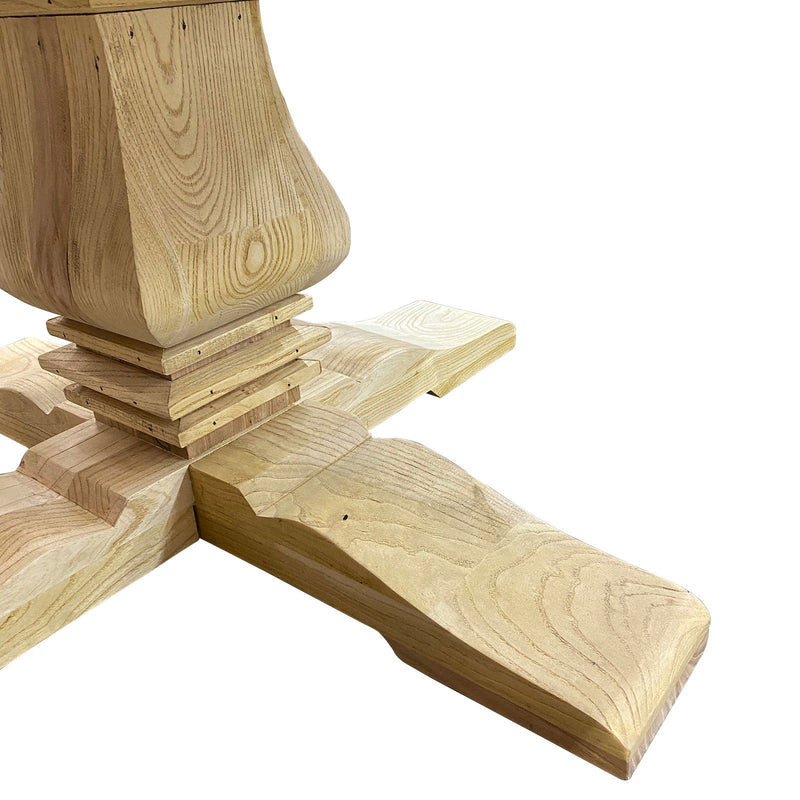 French Provincial Chateau Pedestal Square Dining Table