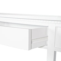Hamptons Coastal Half-Moon Curve Hallway Console Table Dentil Molding Design
