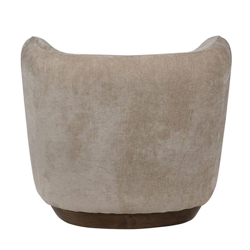 Cozy Modern Tulip Blossom Swivel Upholstered Accent Chair