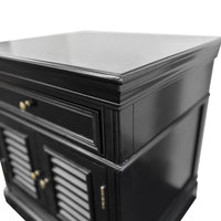 (Factory Second) Hamptons Classic 1 Drawer Bedside Table with Louvered Doors