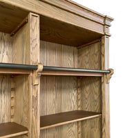 Hamptons Halifax Open Library Bookcase with Ladder 170cm