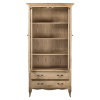French Provincial Display Cabinet & Bookcase Natural Ash/ Modular Design