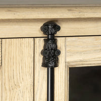 French Provincial Rustic Charm Glass-Door TV Entertainment Unit