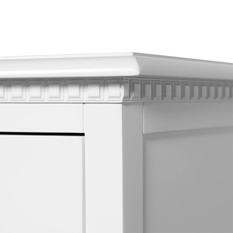 Hamptons Heritage 7 -Drawer Tallboy Dresser with Classic Turned Legs and Dentil Molding Design