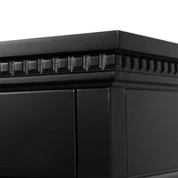 New England Hamptons Executive Desk with Dentil Moulding & Turned Legs – 6 Drawer 1 cupboard Pedestal Study Desk