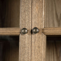 Hamptons Coastal Hutch Glass Display Cabinet Bookcase and Buffet Cupboard
