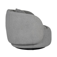 Tulip Blossom Boucle Swivel Lounge Armchair