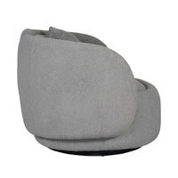 Tulip Blossom Boucle Swivel Lounge Armchair