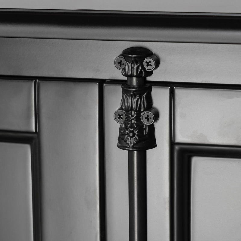 French Provincial Rustic Charm Glass-Door TV Entertainment Unit