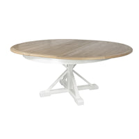 Hamptons Sorrento 150-190cm Round Extendable Trestle Dining Table