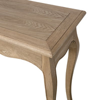 French Provincial Console Hall Table in Natural Oak