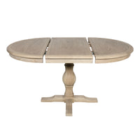 Hamptons Extendable/French Provincial Pedestal Round 100-150cm Extendable Dining Table NATURAL ASH