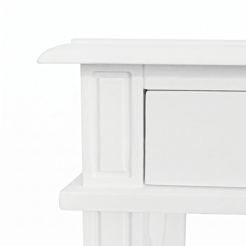 Hamptons Coastal Cross 1 Drawer Bedside Table