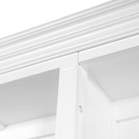 Hamptons Halifax 3 Bay Buffet and Hutch Bookcase with Ladder