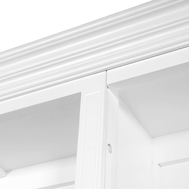 Hamptons Halifax 3 Bay Buffet and Hutch Bookcase with Ladder