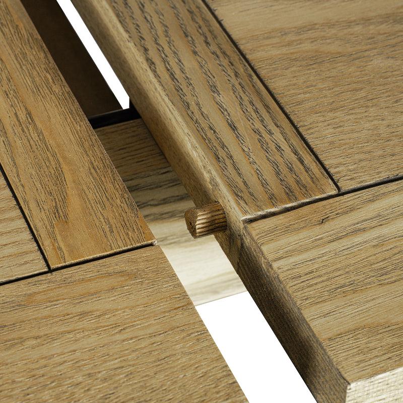 Classic Hamptons Natural Ash Extendable Pedestal Dining Table 180–260cm( Starting 6-8 seater)