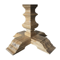 French Provincial Farmhouse Extendable Round Pedestal Dining Table