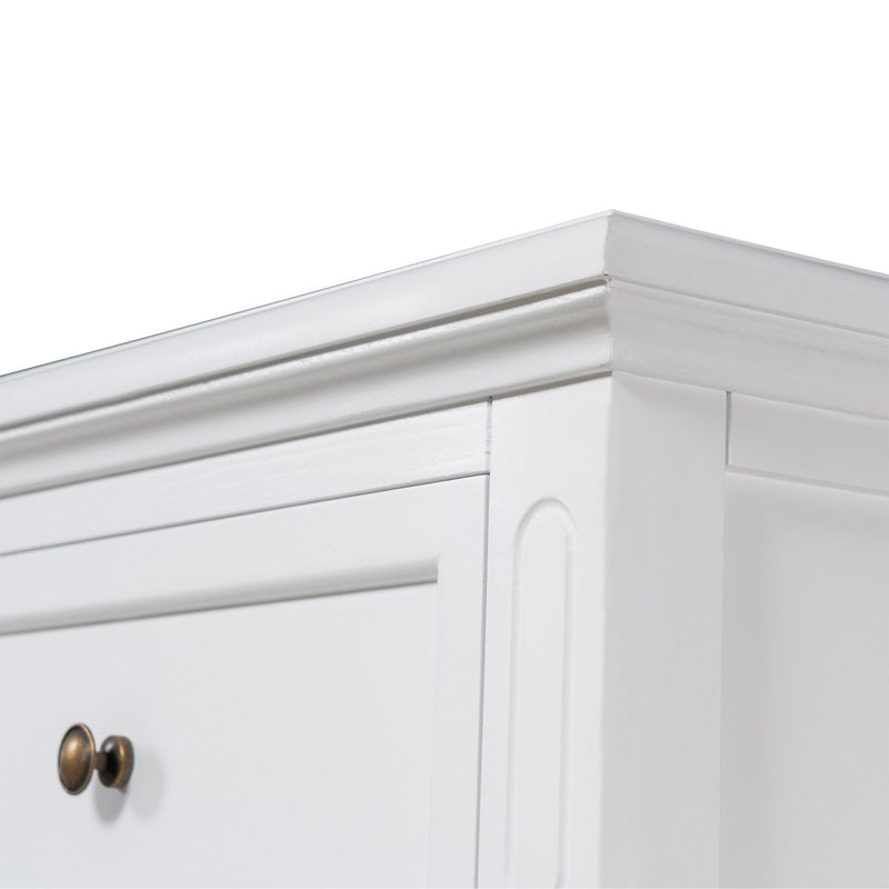 Hamptons Coastal Seaside Louvre Door Sideboard Buffet