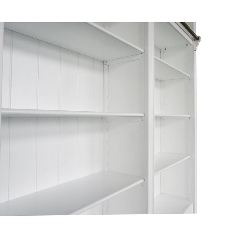 Hamptons Halifax Open Library Bookcase with Ladder 170cm
