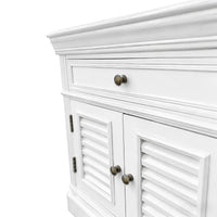 (Factory Second) Hamptons Classic 1 Drawer Bedside Table with Louvered Doors