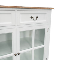 Hamptons Sorrento 2 Glass Door Small Sideboard Buffet