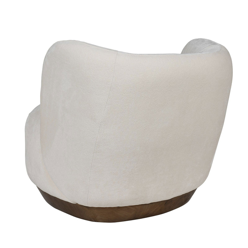 Cozy Modern Tulip Blossom Swivel Upholstered Accent Chair