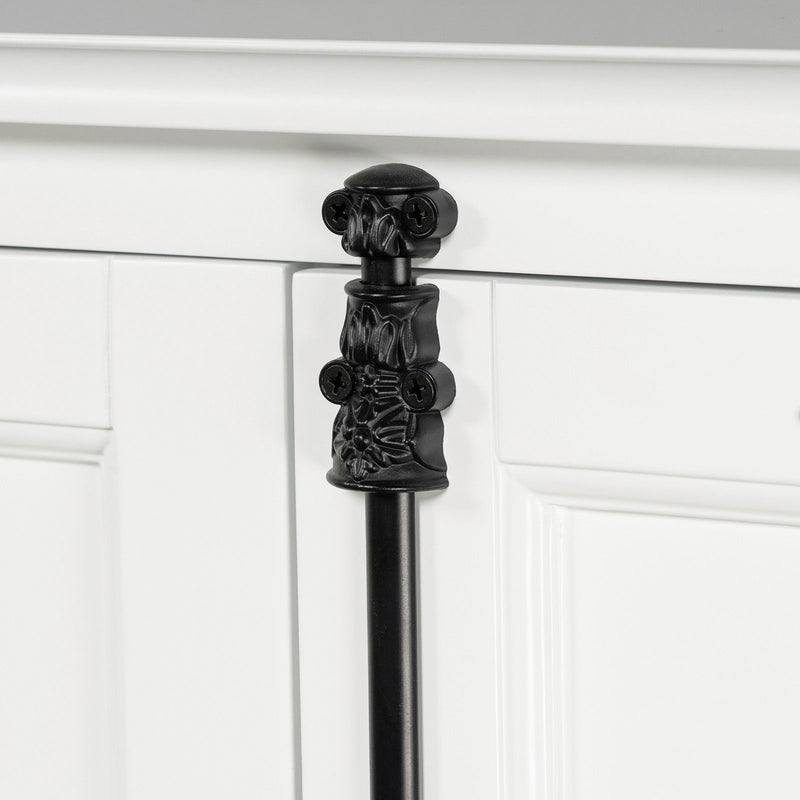 French Provincial Rustic Charm Glass-Door TV Entertainment Unit