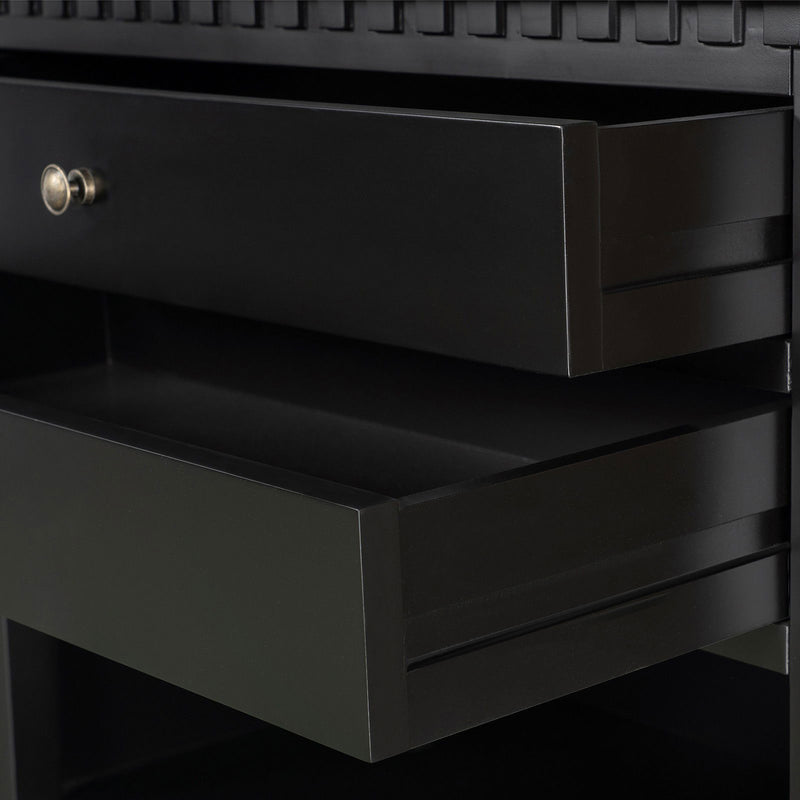 Hamptons Halifax Two Drawers Bedside Table
