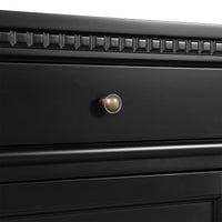 New England Hamptons Executive Desk with Dentil Moulding & Turned Legs – 6 Drawer 1 cupboard Pedestal Study Desk