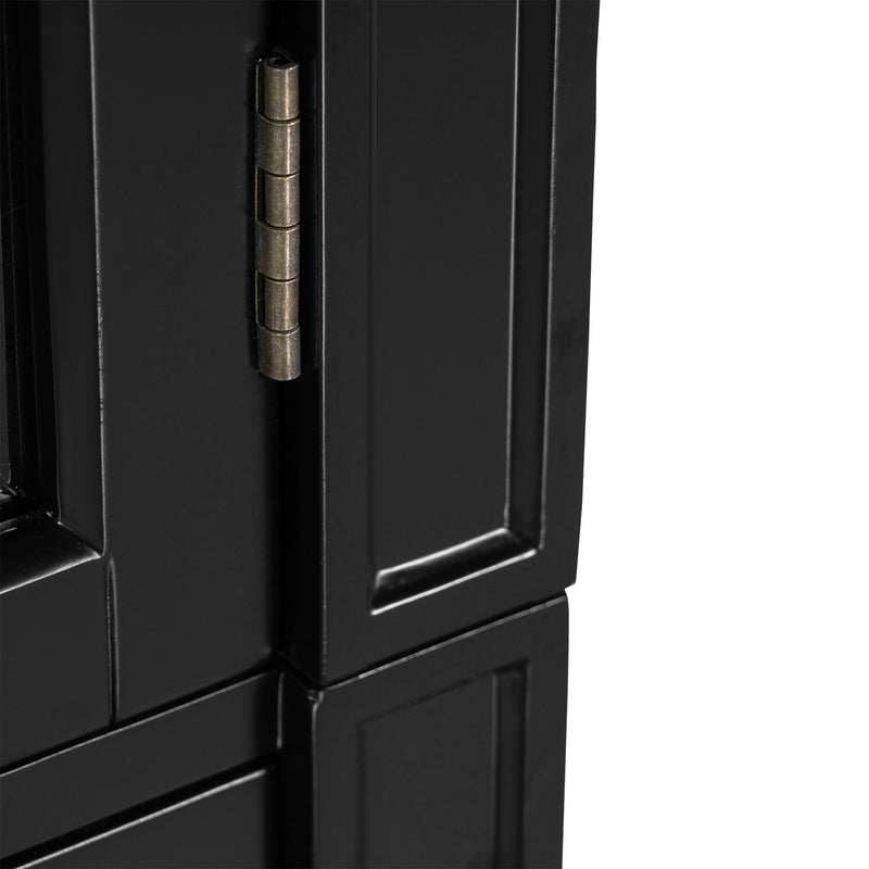 Hamptons Coastal 2 Glass Door Display Cabinet Bookcase