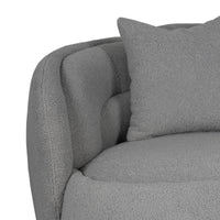 Tulip Blossom Boucle Swivel Lounge Armchair