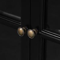 Hamptons Halifax TV Entertainment Unit with 4 Drawers Glass Doors Storage 180cm