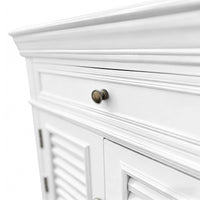 (Factory Second) Hamptons Classic 1 Drawer Bedside Table with Louvered Doors