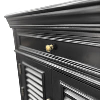 (Factory Second) Hamptons Classic 1 Drawer Bedside Table with Louvered Doors