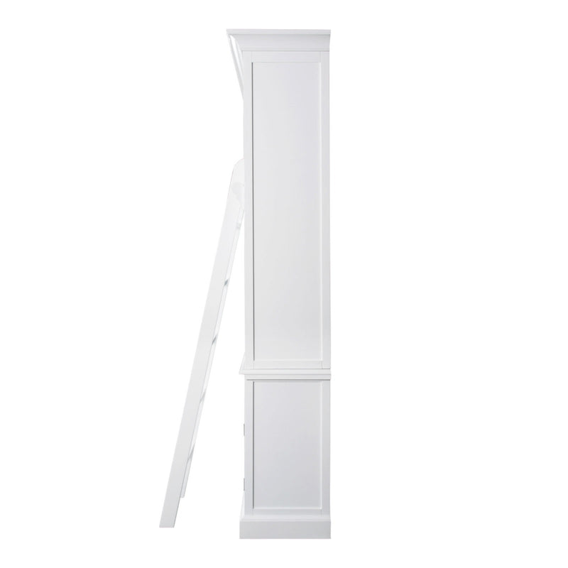 Hamptons Halifax Open Extendable Bookcase with Ladder 486-604cm