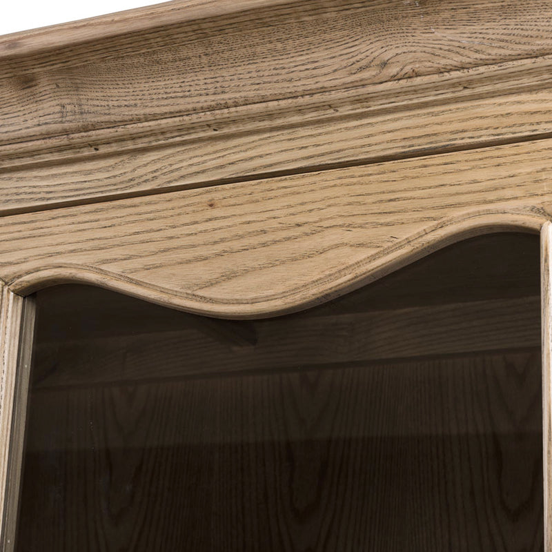 French Provincial Display Cabinet & Bookcase Natural Ash/ Modular Design