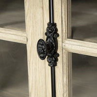French Provincial Rustic Charm Glass-Door TV Entertainment Unit